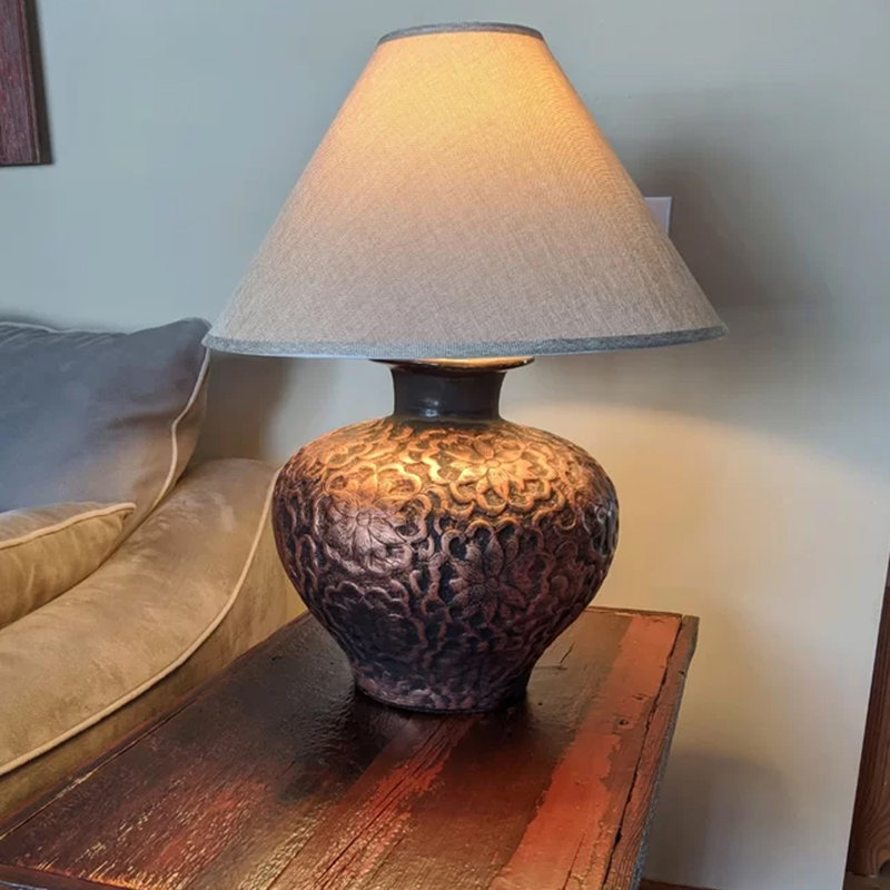 Bolan Concrete Table Lamp, Copper