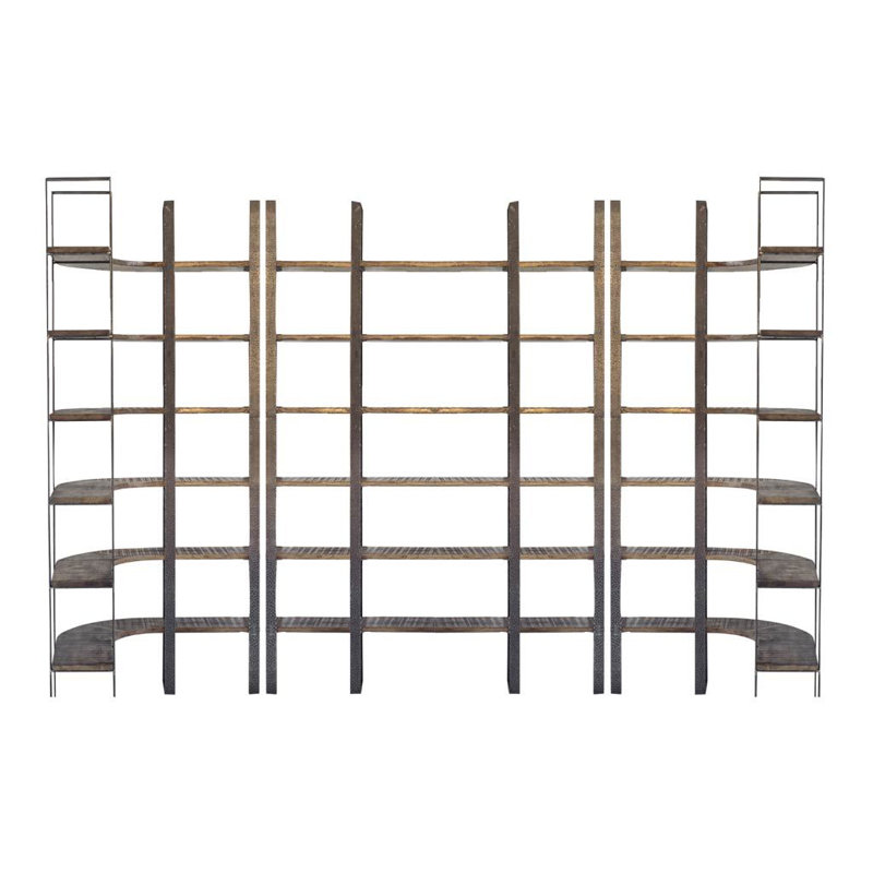 Tauton II 90" Bookcase, Black/Brown