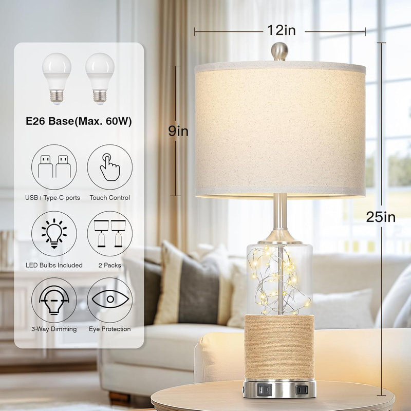 Lampe en verre Coastal