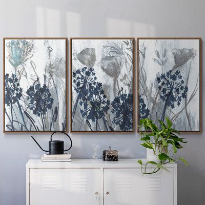 " Indigo Field " 3 - Pieces