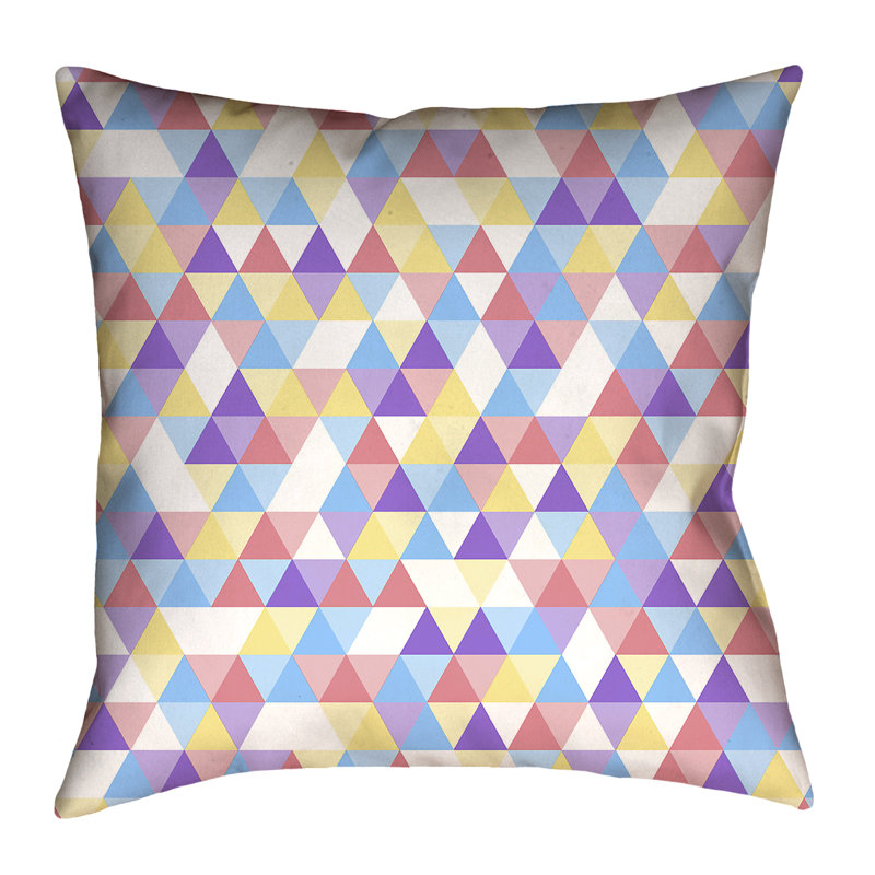 Housse de coussin Katelyn Elizabeth, 14 po x 14 po, Faux lin, Rose et pastel