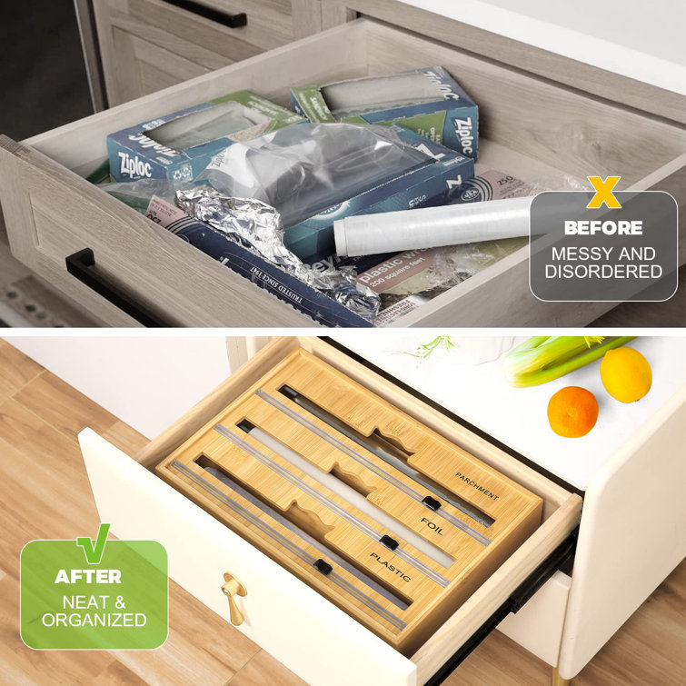 Rebrilliant Ondisplay Luxe Acrylic Kitchen Drawer Zip Food Storage