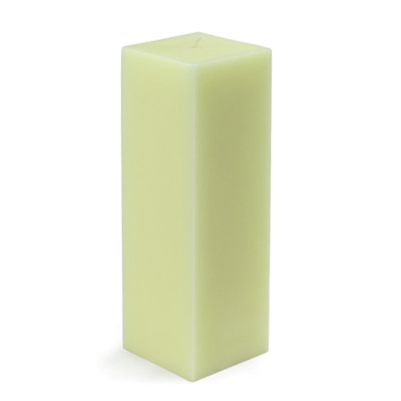 Bougie cylindrique sans parfum, Carré ivoire