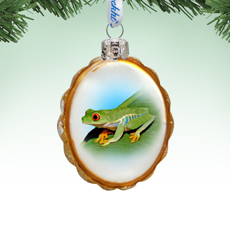 Ornement en forme de fêtes de verre grenouille souvenir