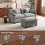 Canapé modulaire en L en chenille avec repose-pieds 76,8 po George-69006838