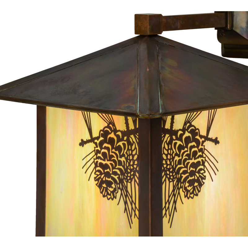 Seneca Winter Pine 1 - Light Outdoor Wall Lantern, 16" H x 12" W x 15" D