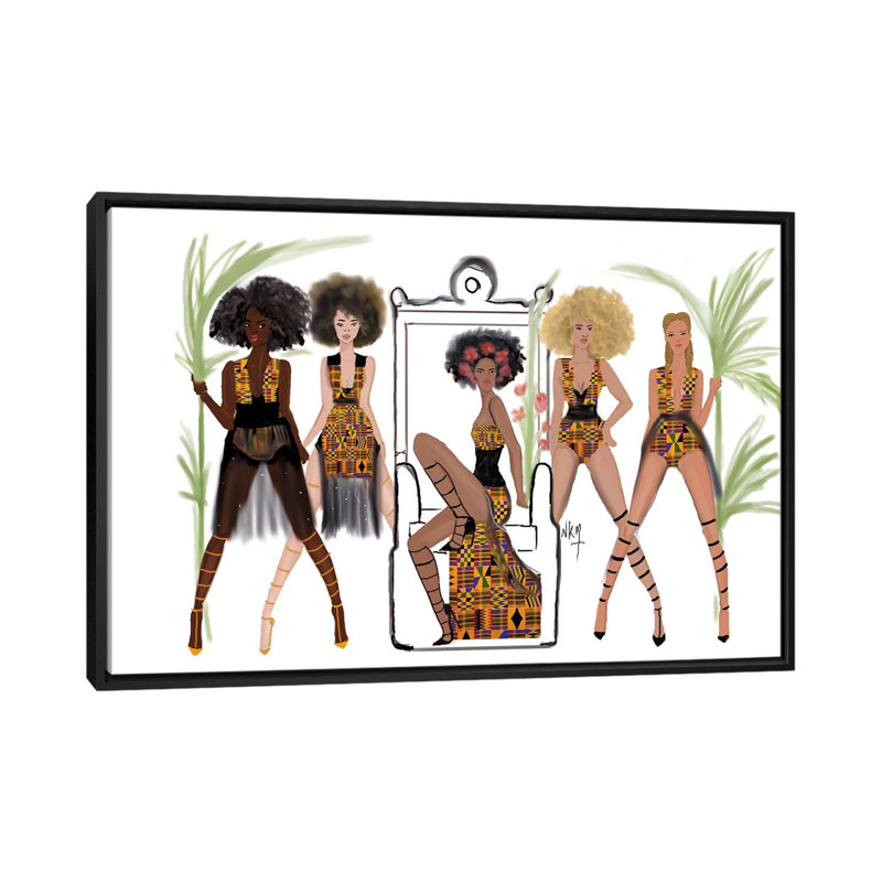 Amazone by Nicholle Kobi - Print on Canvas, 101.6 cm H x 66.04 cm W, Black Framed