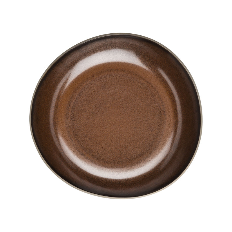 Junto Handmade Stoneware Dinner Plate, Bronze