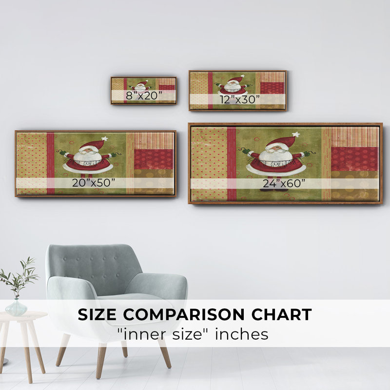 Holiday Santa- Framed Canvas