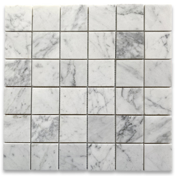 12" x 12" Marble Grid Mosaic Wall & Floor Tile