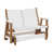 Plateau blanc / base acajou antique