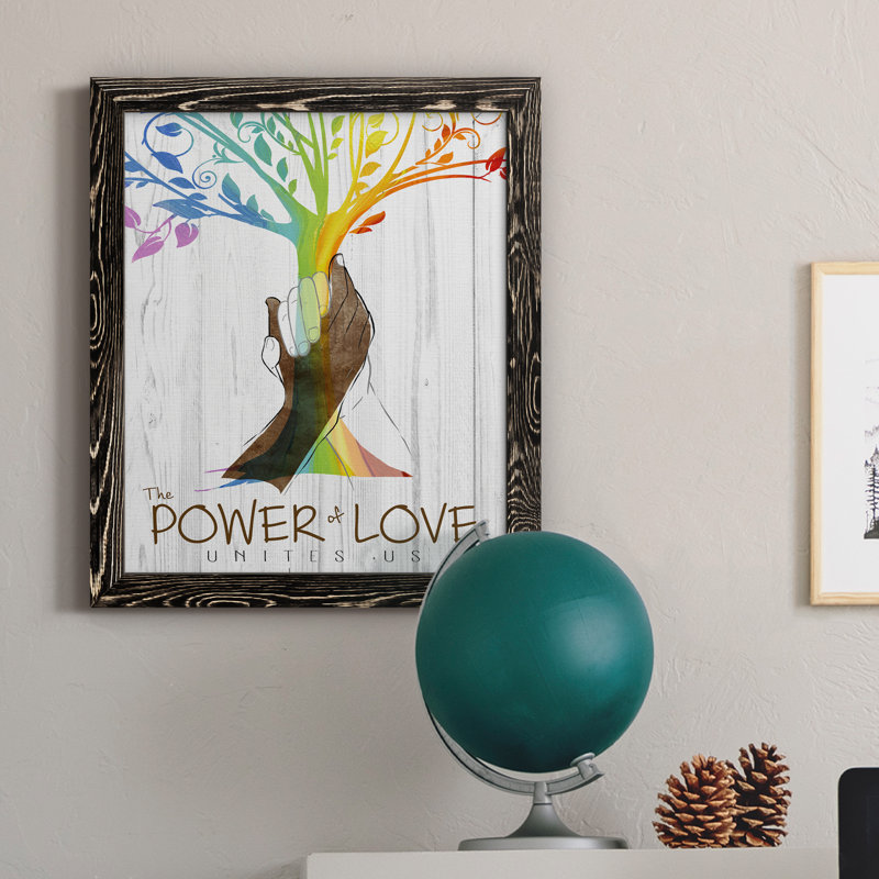 «Power of Love», reproduction sur toile encadrée, H 20 po x l 17 po x P 1,5 po, Cadre noir