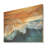 Blue And Orange Vintage Beach Aerial View IV - Beach On Wood Print-1741782829