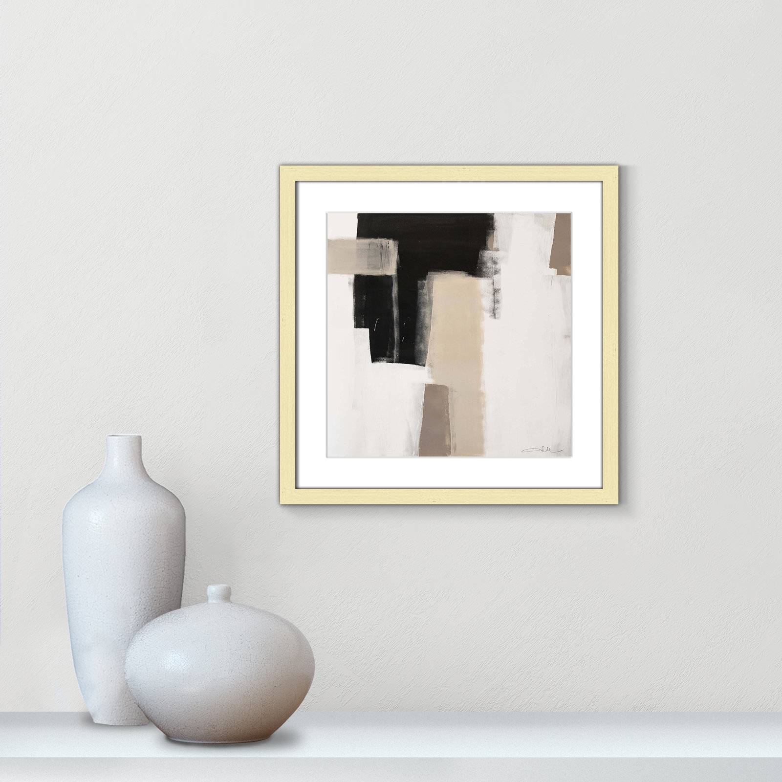 Earth Scapes I-A Print by Casa Fine Arts, 17" H x 17" W x 1.25" D, Gold Box Framed