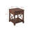 Stockbridge 21-Inch Square Wood End Table with Drawer, Traditional Cherry Stain Finish, Sturdy Pine Construction, Includes Storage Shelf and Functional Drawer for Living Room Essentials