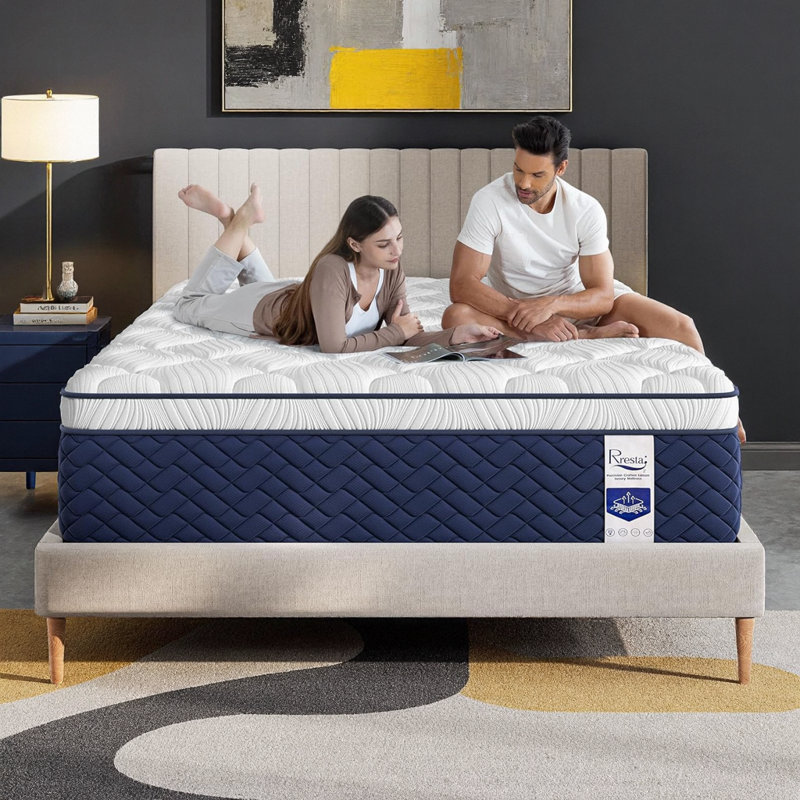 Matelas hybride Hotel-Style, de taille moyenne / pleine / grand / très grand avec support à 5 zones et ressorts de refroidissement - sans fibre de verre, CertiPUR-US