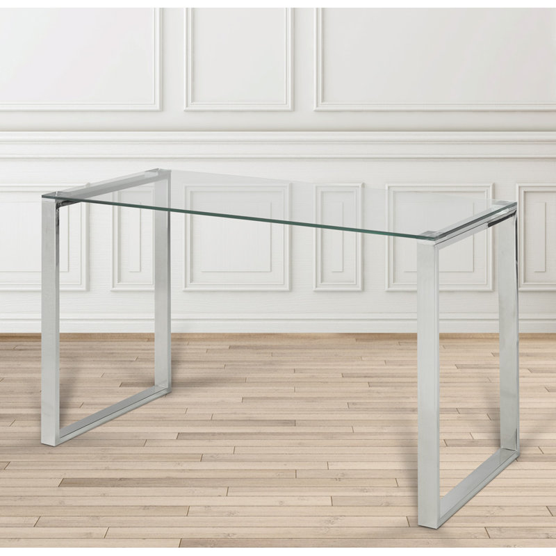 Chantrelle Stainless Steel Writing Desk, Silver