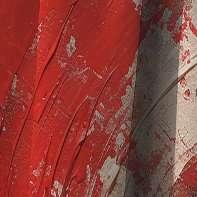 Rouge gris majestueux mouvement en spirale - rideau en spirale - rideau occultant abstrait - 1 panneaux, L 52 po x L 90 po