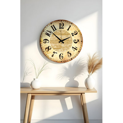 Elegant Decorative MDF Clock, 19.7 x 19.7 inches | 100% MDF, Thickness: 0.2 inches | Perfect for Home or Office Decor, Stylish Design, Adds a Modern Touch to Any Room