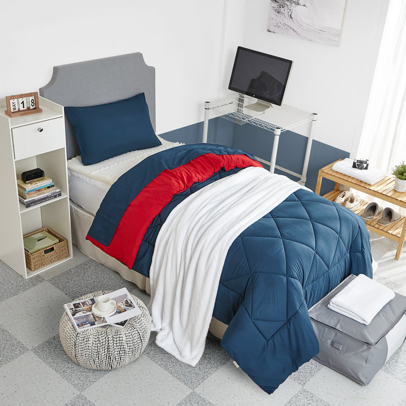 Ensemble de dortoir simple TG, Rouge / bleu marine