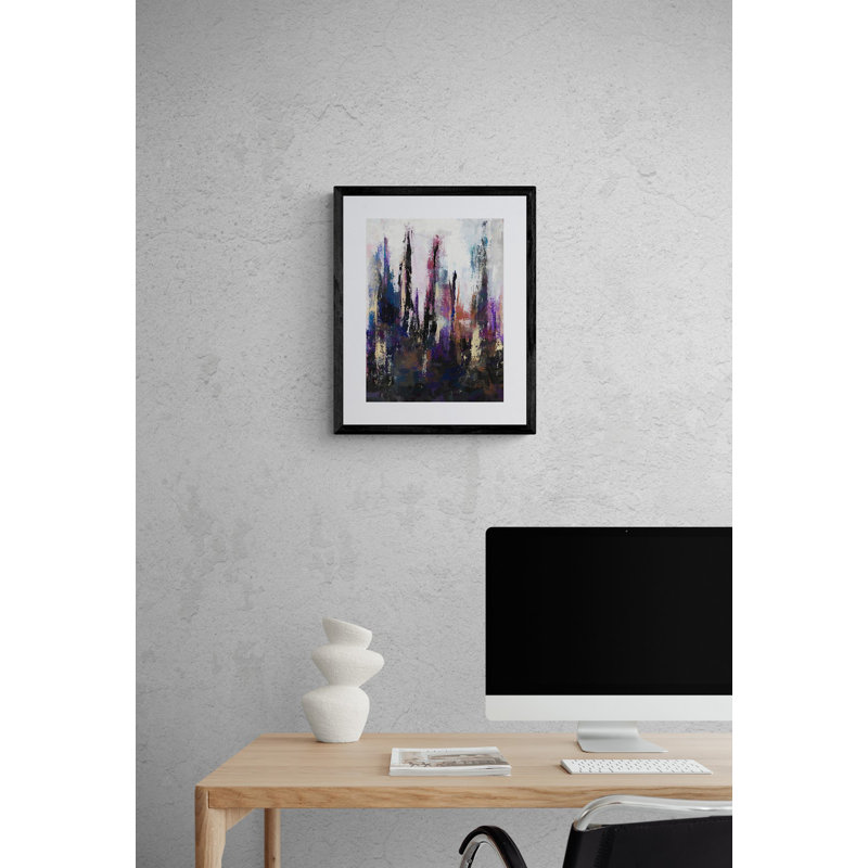Metropolis Print by Angel Estevez, Black Framed Canvas, 32" H x 24" W