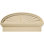 28"W x 13-7/8"H x 2-1/2"P Elliptical Sunburst Signature Urethane Combination Pediment, Primed Tan