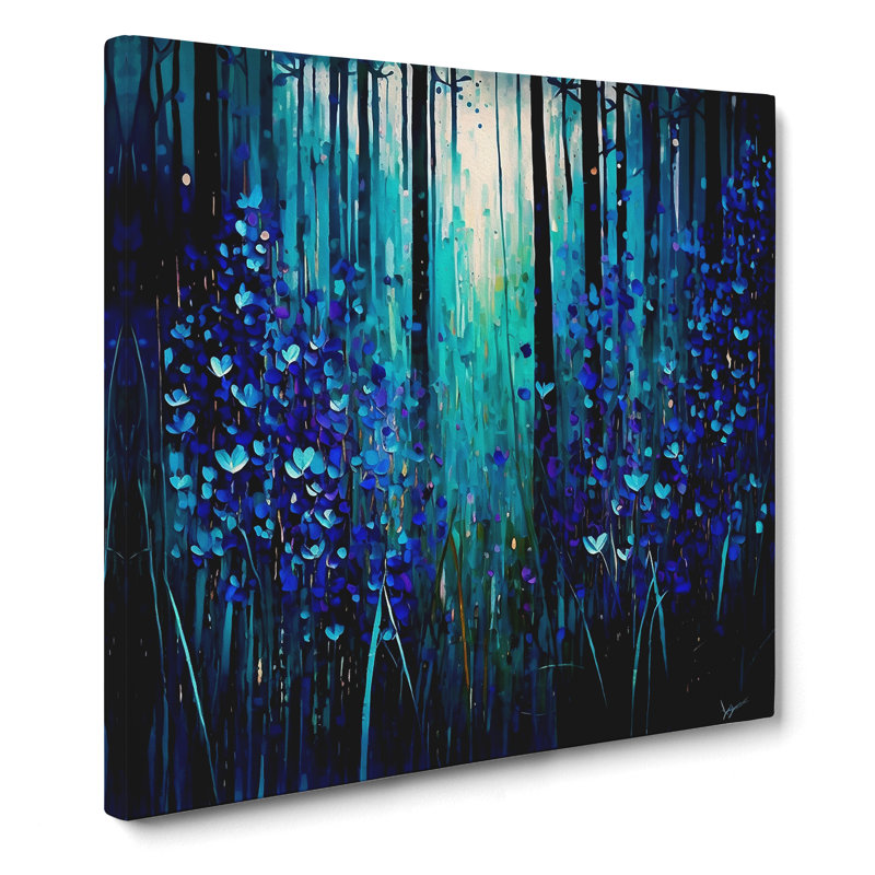 Bluebell Field Abstract Expressionism No.1 - No Frame Print, 50cm H x 50cm W x 3cm D