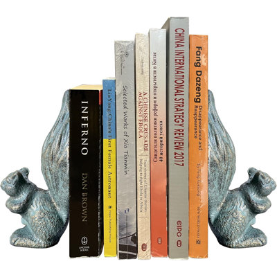 Decorative Bookends For Heavy Books,Heavy Duty Book Ends For Shelves, Cast Iron Squirrel Book Stoppers Organizer