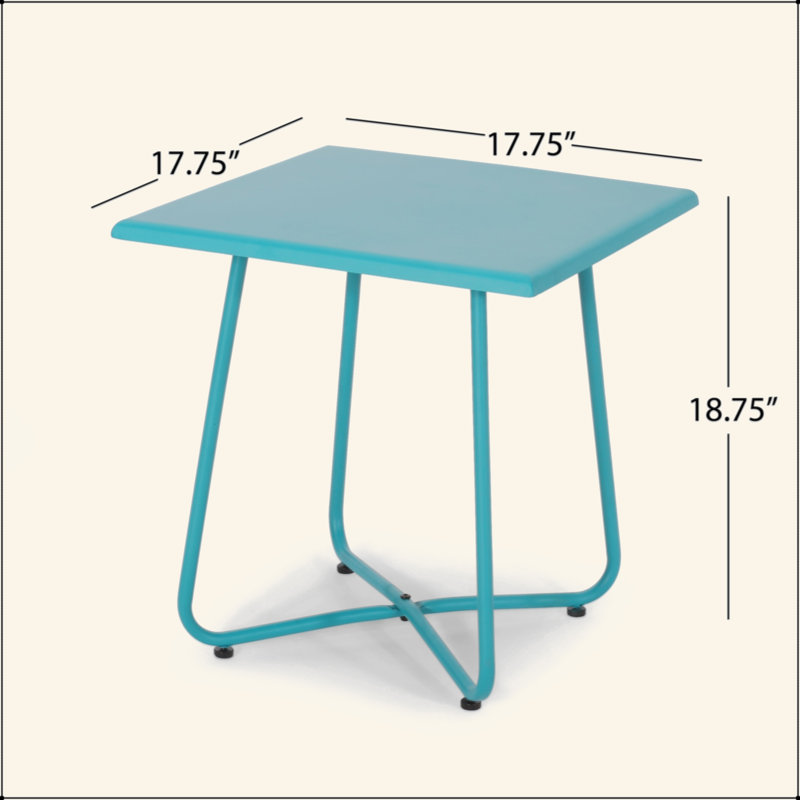 Table d'appoint chic et durable en acier au design moderne pour une utilisation polyvalente