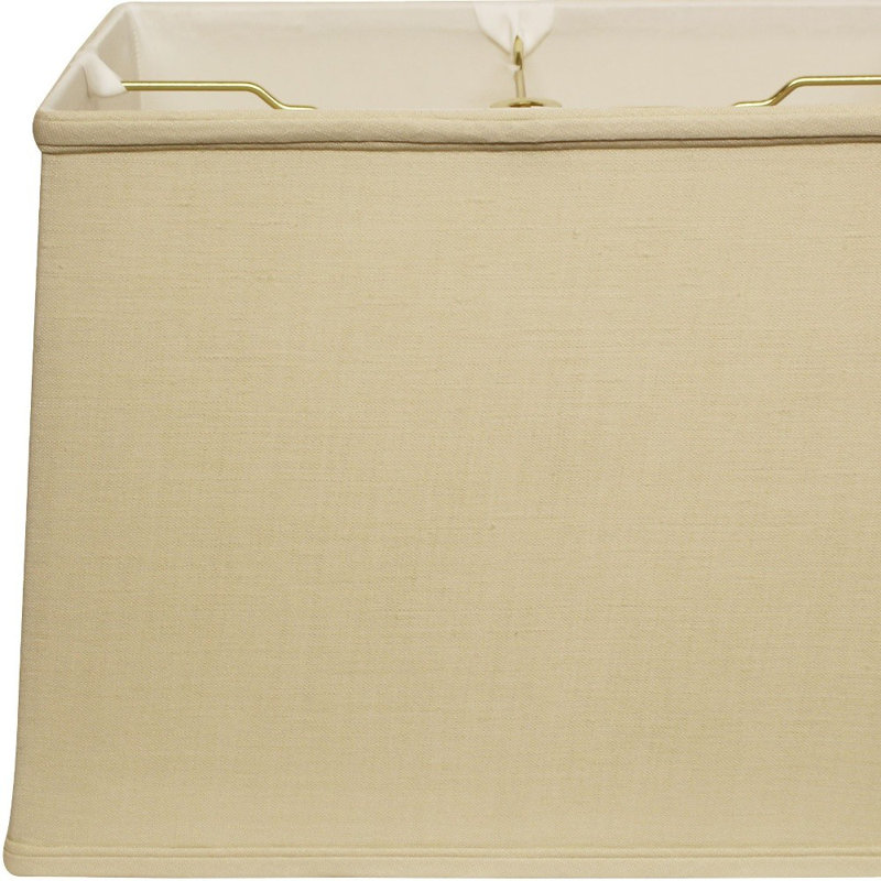 Abat-jour rectangulaire en lin Spider, Brun clair, H 11 po x l 16 po x P 10 po