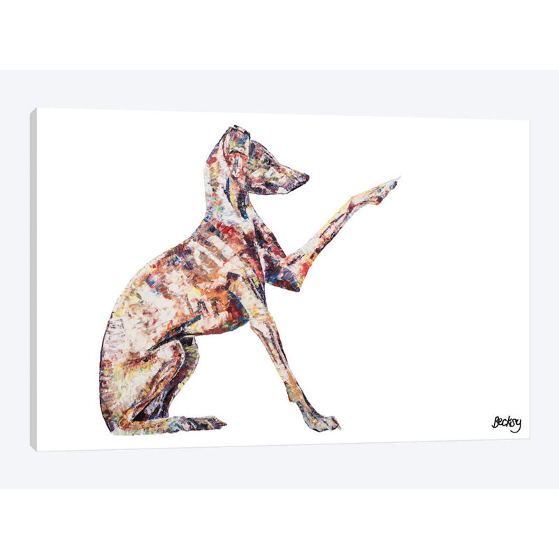 Italian Greyhound by Becksy - Wrapped Canvas Print, 101.6 cm H x 66.04 cm W x 3.175 cm D, No Frame