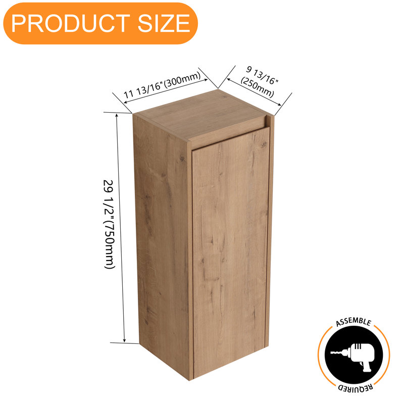 Dyce Bathroom Cabinet, Natural