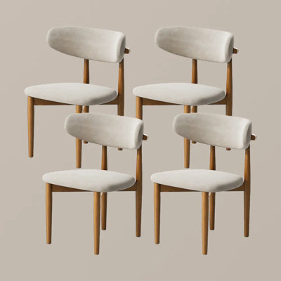 Chaises de salle à manger Mid-Century modernes en bois, chaise d'appoint rembourrée en bois, entièrement assemblée