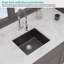 Évier de bar encastré en composite de quartz durable avec conception antibruit pour cuisines modernes, 53 x 46 x 24,5 cm