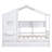 Wooden Twin Size House Bed With Trundle-1210314421