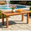 Rectangulaire à lattes - 35,5 x 18 x 17 po - Bois franc - 1 pièce - Table basse d'extérieur - Brun rustique - Plateau à lattes robuste