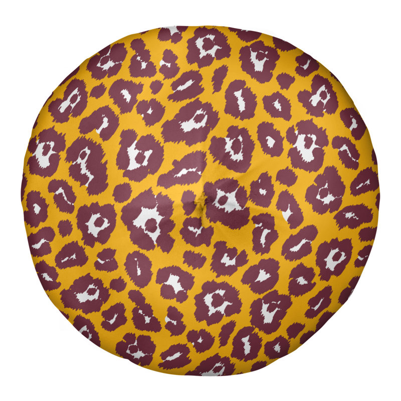 Housse et insert de coussin touffeté rond, Doré, H 26 po x l 26 po x P 4 po