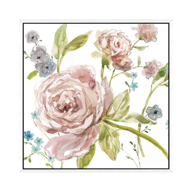 Summer Whisper I by Carol Robinson - Painting on Canvas, White Framed, 45.72 cm H x 45.72 cm W