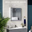 Armoire à pharmacie avec miroir Kleankin, armoire de salle de bain murale avec miroir 27 po x 30 po, armoire de salle de bain murale avec rangement, portes doubles et 2 tablettes réglables, blanc