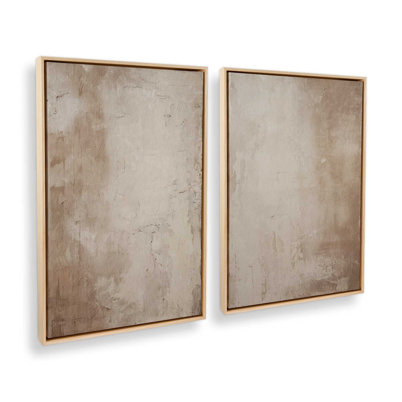 Fresco's Silent Tale Set of 2 Canvas Prints in a Frame, 19" H x 26" W, Polished Gold Floater Framed