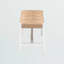 Banc en papier tissé blanc avec cadre en bois d'acajou Yannick, H 17,65 po x l 47,19 po x P 14,66 po