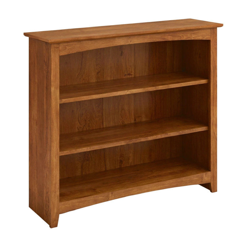 Malani 36" H Solid Wood Classic Bookcase, Tuscan Brown, (3 Shelves) 36"H x 37.75"W x 12.875"D