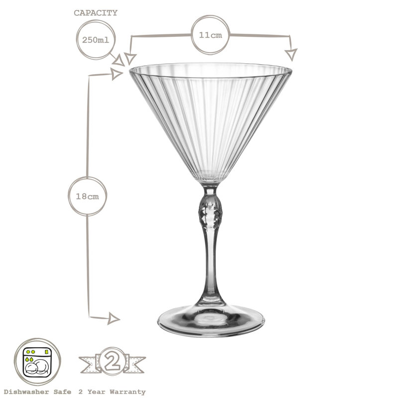 America '20s Martini Glasses - 250ml, 24