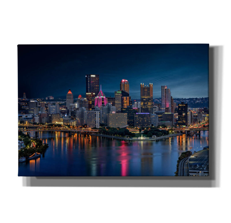 «Pittsburgh Twilight» par Rick Berk, art mural sur toile