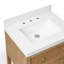 Meuble-lavabo Capri 28 po en bois massif avec un seul lavabo et un comptoir en quartz blanc Thassos de 2 po.-96881984-70715101
