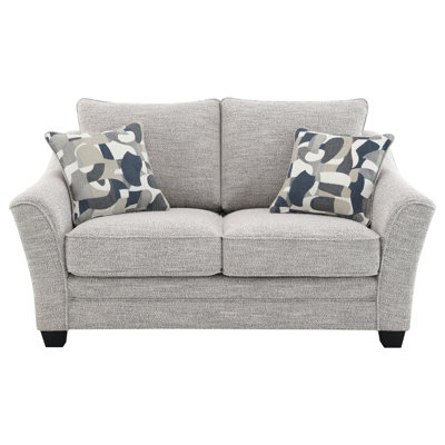 Ikhlas Boucle Upholstered Loveseat Light Grey