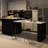 82.7" Kitchen Island With Extendable Dining Table With Spice Rack & Power Outlet-1070251151