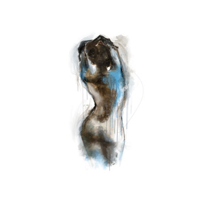 Femme De Bleu III Print by Emma Brooks