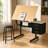 Adjustable Maple Drafting Table with 3 Drawers, Tilting MDF Desktop, Metal Frame and Stool