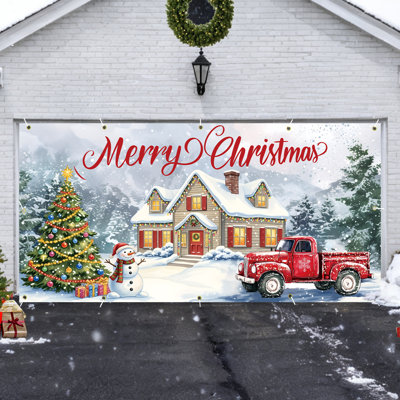 Décoration de Noël pour porte de garage de Noël